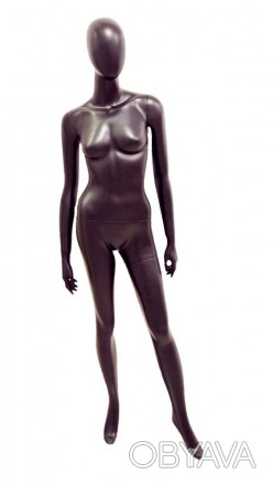 JNV-03 манекен женский БЕЗЛИКИЙ черный матовый реалистично продемонстрирует одеж. . фото 1