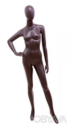JNV-02 манекен женский БЕЗЛИКИЙ черный матовый реалистично продемонстрирует одеж. . фото 1