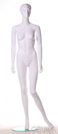 LENA-4w Манекен женский белый без макияжа реалистично продемонстрирует одежду ва. . фото 1