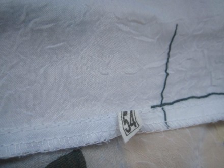 Нарядная тоненькая женская рубашка,блузка ,р.54.
Ткань жатая, белая  в  рисунка. . фото 3