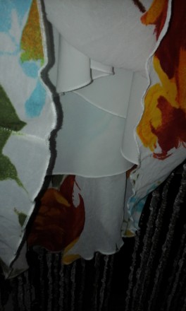 Сарафан женский из шёлковой ткани. Цвет белый, с ярким цветочным принтом. Размер. . фото 6
