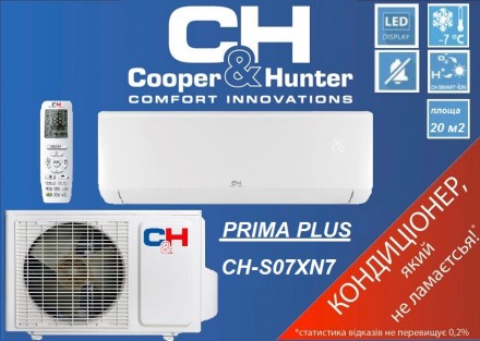 Неинверторный кондиционер Cooper&Hunter CH-S07XN7 серии Prima Plus — с. . фото 3
