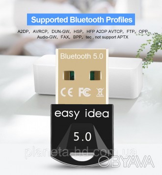 USB Bluetooth 5.0 блютуз адаптер для компьютера
Чипсет: REALTEK RTL8761BUV
Важно. . фото 1