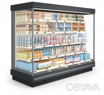 Линия пристенных холодильных витрин, предназначенных для реализации пищевых прод. . фото 1
