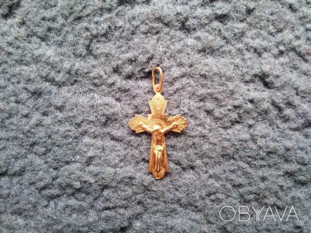 Продам золотой кулон-крестик 585 (Иисус Христос) (б/у)
Состояние - хорошее
Вес. . фото 1