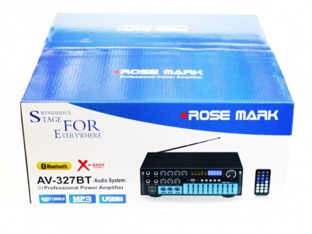 Мощный усилитель звука Rose Mark AV-327BT 2*120W с Karaoke и Bluetooth

Усилит. . фото 3