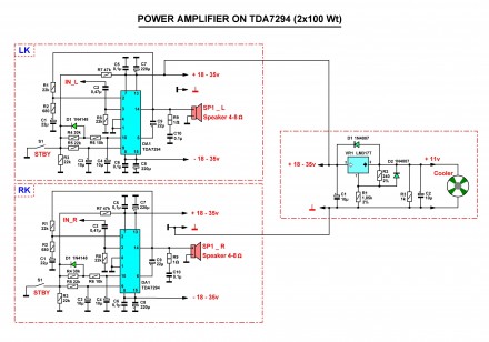 Усилитель мощности (блок УНЧ) на TDA7294 (2х100 Вт)

Предназначен для модерниз. . фото 6
