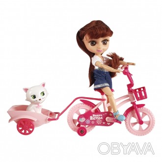 Игровой набор "Кукла Лора на прогулке" 58002
Кукла Лора с велосипедом и котенком. . фото 1