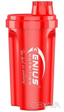 Шейкер от компании Genius Nutrition – шейкер с основным стаканом на 700 мл для с. . фото 1