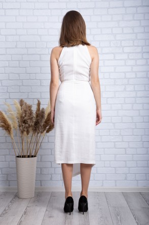 
Стильное нарядное платье Dojery белого цвета, производство Турция. Ткань легкая. . фото 3