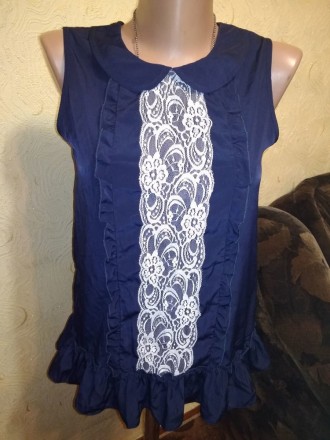 Новая брендовая качественная красивая блуза. Размер указан 12 лет, 152 р. Замер:. . фото 2