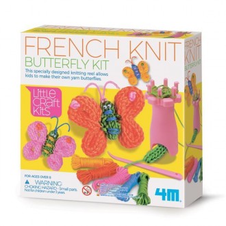 Набор для французского вязания Бабочки 4M для творческих занятий девочек 8-10 ле. . фото 2