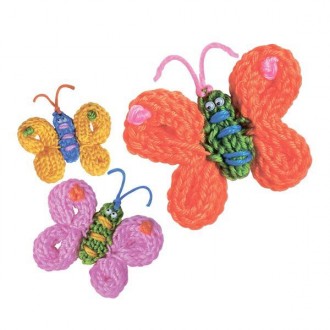 Набор для французского вязания Бабочки 4M для творческих занятий девочек 8-10 ле. . фото 4