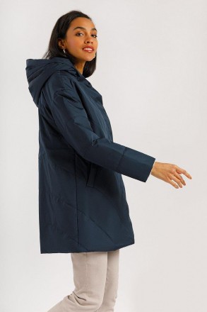 Стильная куртка женская демисезонная Finn Flare ассиметричного кроя со скрытой з. . фото 3