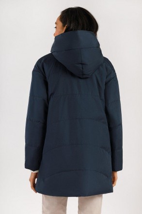 Стильная куртка женская демисезонная Finn Flare ассиметричного кроя со скрытой з. . фото 5