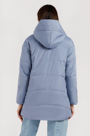 Удлиненная куртка женская демисезонная Finn Flare асимметричного кроя со скрытой. . фото 5