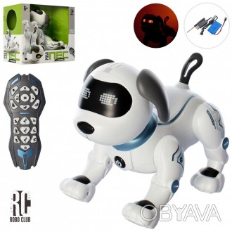 Радиоуправляемая интерактивная игрушка Робот-собака с голосовым управлением Stun. . фото 1