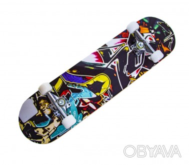 СкейтБорд деревянный "Граффити 2 New" оптом в магазине sportdrive.com.ua .
Привл. . фото 1