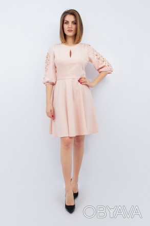 
Стильное платье Ladyform пудрового цвета, производство Турция. Ткань плотная, н. . фото 1