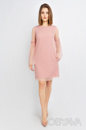 
Стильное платье Moi Angel розового цвета, производство Турция. Ткань мягкая, не. . фото 1