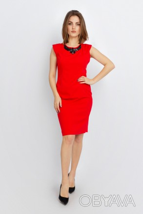 
Летнее платье Margo красного цвета, производство Турция. Ткань платья легкая, н. . фото 1