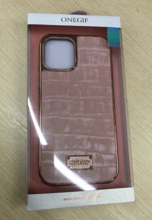 Эксклюзивный Чехол для iPhone ONEGIF Leather case 12 / 12 Pro (6’1”). . фото 8
