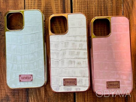 Эксклюзивный Чехол для iPhone ONEGIF Leather case 12 / 12 Pro (6’1”). . фото 1