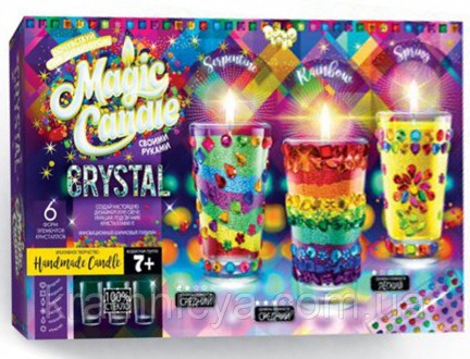 Магические парафиновые свечи с кристаллами, тм Danko Toys (MgC-02-01)
«Mag. . фото 3