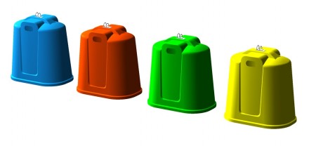 Пластиковые мусорные баки, контейнеры для сортировки (селективного, раздельного . . фото 3