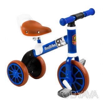 
Велосипед трехколесный детский синий Best Trike
Супер удобный и легкий в управл. . фото 1