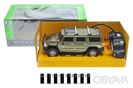 
Машина батарейки, р/к 8806 "АВТОПРОМ",1:24 Hummer H2, 2 кольори, в коробці 29*1. . фото 1