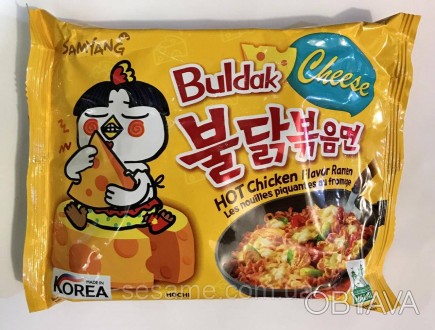 Корейська локшина дуже гостра зі смаком курки SAMYANG Cheese Buldak Hot Chicken . . фото 1