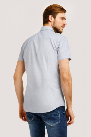 Мужская рубашка от известного бренда Finn Flare. Модель с коротким рукавом и кар. . фото 5