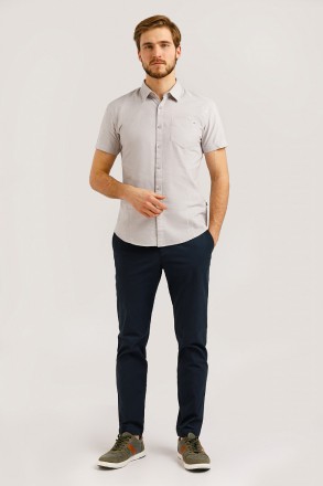 Мужская рубашка от известного бренда Finn Flare. Модель с коротким рукавом и кар. . фото 3