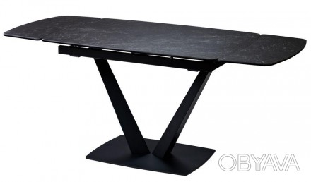 Обзор керамического стола Elvi Black Marble, цвет чёрный 
Стол Elvi (Элви) - неб. . фото 1