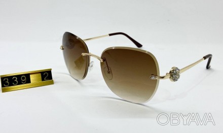 солнцезащитные женские очки крупные безободковые с тонкими дужками
. . фото 1