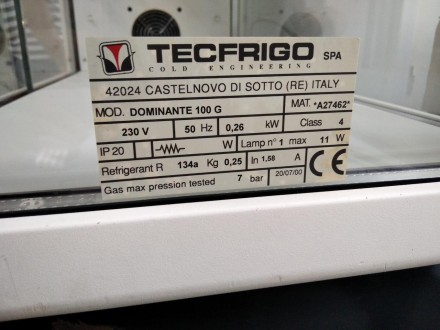 Витрина холодильная Tecfrigo DOMINANTE 100 G б/у
Оборудование Тecfrigo — это не . . фото 5