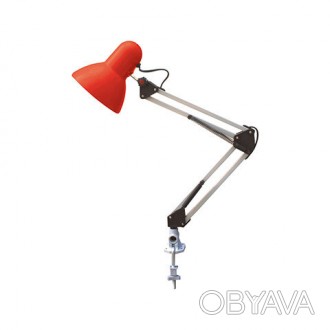 Настольная лампа Horoz Electric RANA HL074 E27 60W на струбцине красная 048-013-. . фото 1