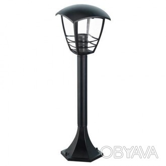 Светильник уличный садово-парковый столбик Horoz Electric NAR-4 E27 IP44 черный . . фото 1