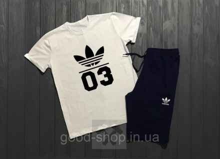 Мужской летний комплект футболка и шорты Адидас (Adidas), футболки и шорты Турей. Сумы. фото 1 Мужской летний комплект футболка и шорты Адидас (Adidas), футболки и шорты Турей. Сумы. фото 1