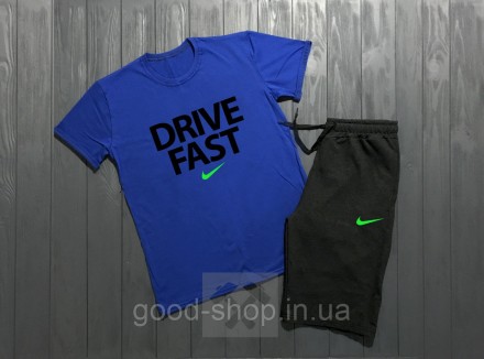 Мужской комплект футболка + шорты Nike синего и серого цвета (люкс ) M. Сумы. фото 1 Мужской комплект футболка + шорты Nike синего и серого цвета (люкс ) M. Сумы. фото 1