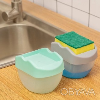 Диспенсер моющего средства с подставкой для губки Soap Pump Sponge Caddy WN08
Оп. . фото 1