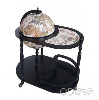 Глобус бар со столиком Карта мира черного цвета 42004W-B
Размер, см : 81*51*91
С. . фото 1