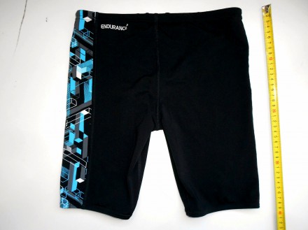 Мужские купальные шорты Speedo  Endurance+ черного цвета с рисунком и логотипом.. . фото 3