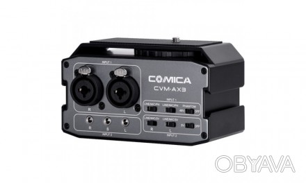 Двухканальный аудиомикшер Comica Audio CVM-AX3 Dual-Channel Audio Mixer for DSLR. . фото 1