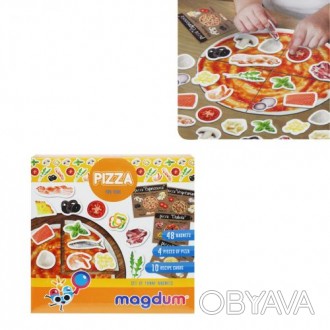 Настольная магнитная игра "Пицца". С помощью данного набора можно создать свою у. . фото 1
