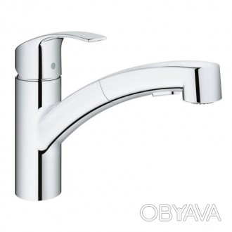 Смеситель выдвижной для кухни Grohe Eurosmart 30305000 со встроенным ограничител. . фото 1