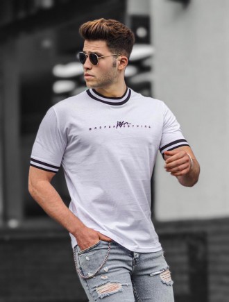 Белая мужская футболка с принтом.
Производство: Турция
 Размеры: M, L, XL. Соста. . фото 3