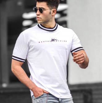 Белая мужская футболка с принтом.
Производство: Турция
 Размеры: M, L, XL. Соста. . фото 2