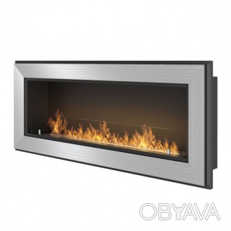 Биокамин SIMPLE FIRE FRAME 1200 серый со стеклом Биокамины SIMPLEfire FRAME 1200. . фото 1